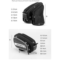 ROCKBROS Cycling Bike Top Front Tube Bag Waterproof Big Capacity Cycling Frame Bag Black