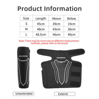 ROCKBROS Warm Knee Pads Winter Leg Covers Fleece Thermal Windproof Reflective