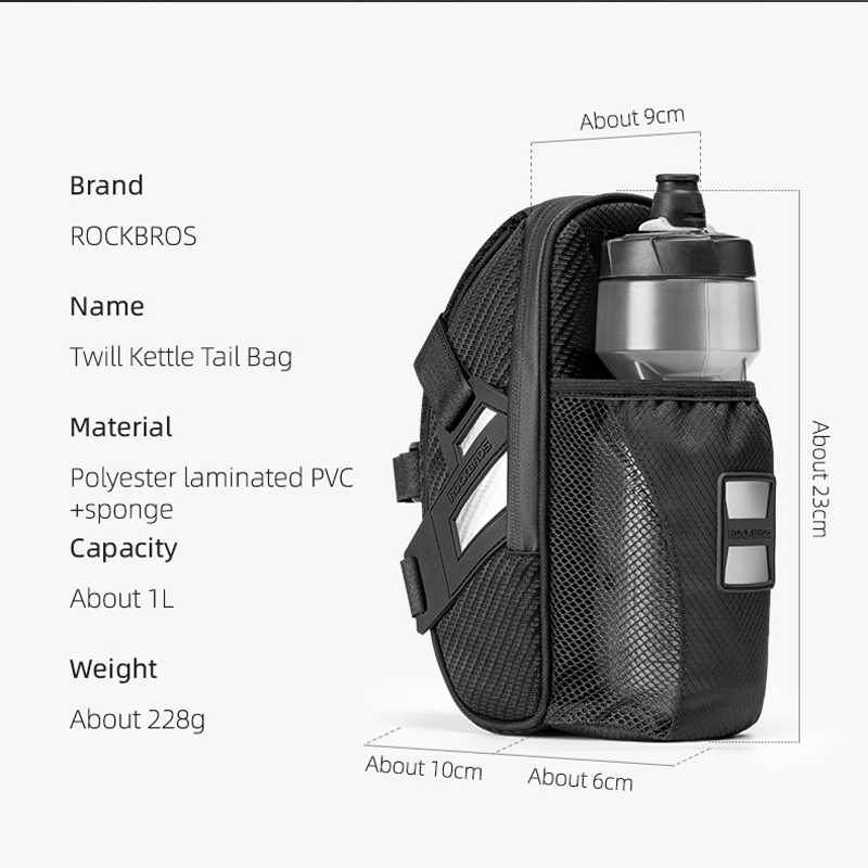 ROCKBROS Bike Saddle Bags Pouch Waterproof Under Seat Pack Bicycles Storage Bags