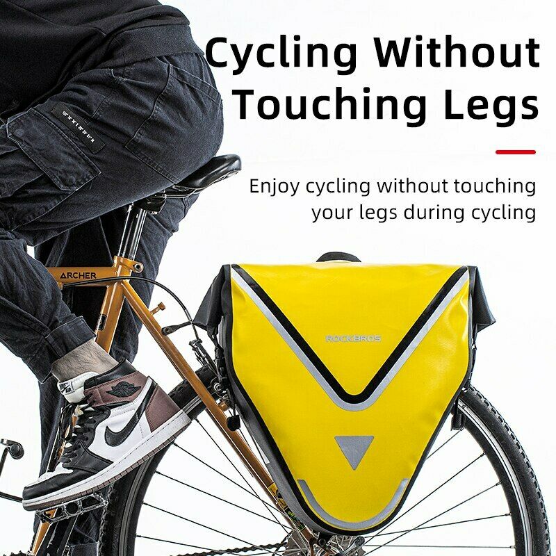 ROCKBROS Large Triangle Bicycle Saddlebag in Yellow