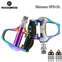 ROCKBROS Self-Lock Road Bike Pedals with Shimano SPD-SL/Look KEO Cleat System (Pair)