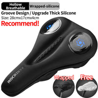ROCKBROS Silicone Bicycle Saddle Hollow Breathable MTB Bike Seat Cushion Cover