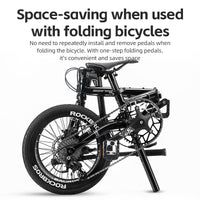 Foldable Bicycle Pedals MTB Bike Cycling Flat Platform Pedals Reflective Aluminium 9/16''