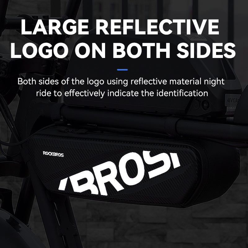 ROCKBROS E-Bike Bag top Tube Front Frame Bag Black Waterproof 4.5L Beam Storage Package