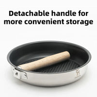 Qunature Non-Stick Stainless Steel Frying Pan with Detachable Handle