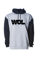 Grey Heather Black Heavyweight Hoodie