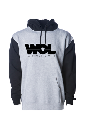 Grey Heather Black Heavyweight Hoodie