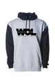 Grey Heather Black Heavyweight Hoodie
