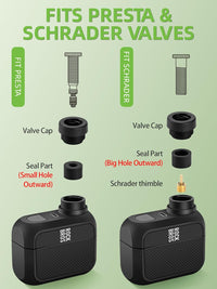 Mini Electric Bike Pump Portable 100 PSI with Type-C Charging