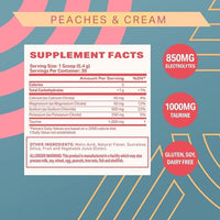 Podium Nutrition Training Salt + Electrolytes Powder, Peaches & Cream, Post Workout Hydration & Muscle Recovery Support, Electrolyte Drink, Magnesium, Potassium, Calcium & Sodium Salts, 30 Servings