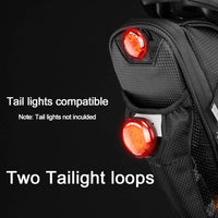 ROCKBROS Bike Saddle Bags with Water Bottle Pouch Waterproof Black 1.6L