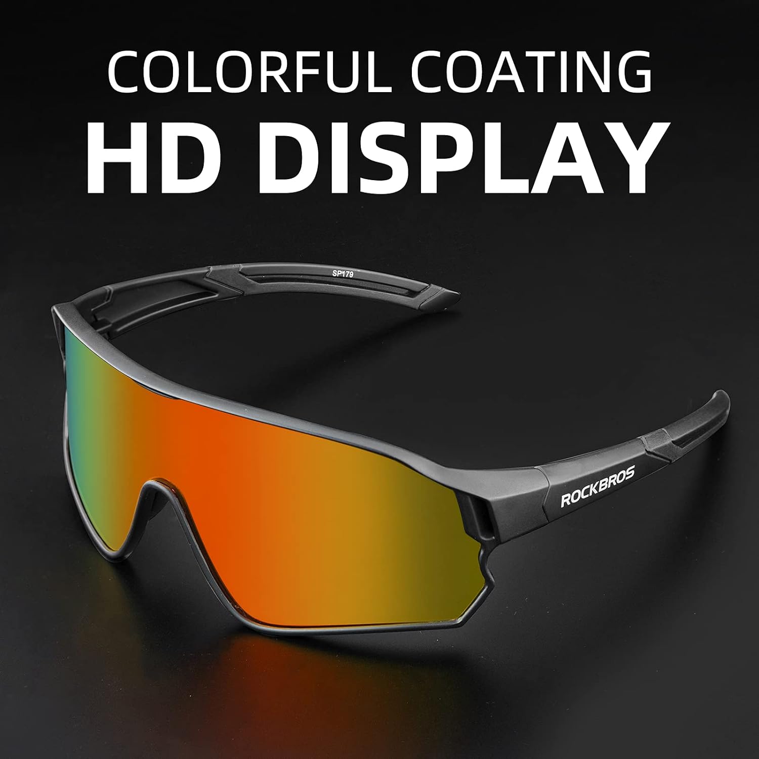 ROCKBROS Polarised Full Lens Sunglasses Cycling Bicycle Glasses Outdoor Sports Eyewear UV400