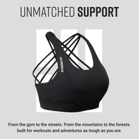 Women's Performance Sports Bra with Pockets - Black