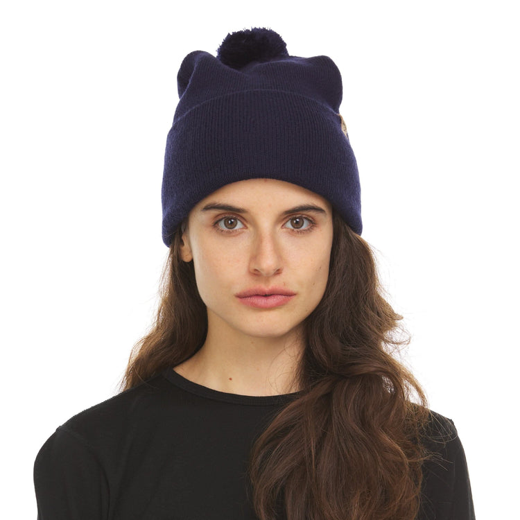 Midweight - Everyday Knit Cuff Pom Beanie 100% Merino Wool