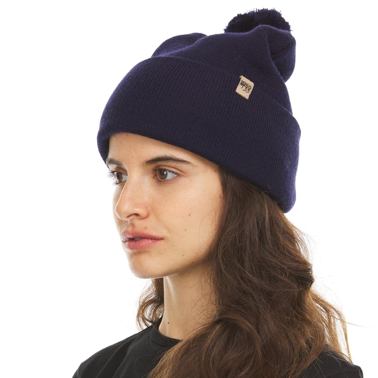 Midweight - Everyday Knit Cuff Pom Beanie 100% Merino Wool