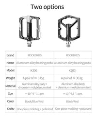 ROCKBROS Flat Lightweight Pedals in Various Colours