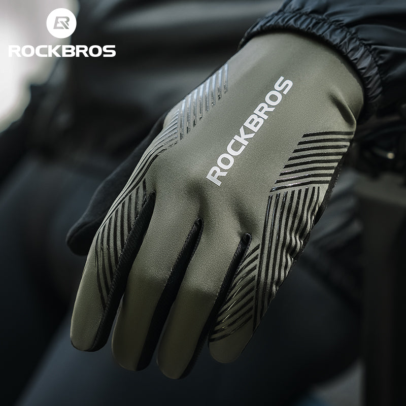 ROCKBROS MTB Gloves - Touch Screen, Anti-Slip Full Finger Cycling Gloves
