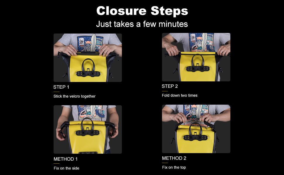 ROCKBROS Std Bicycle Saddlebag in Yellow