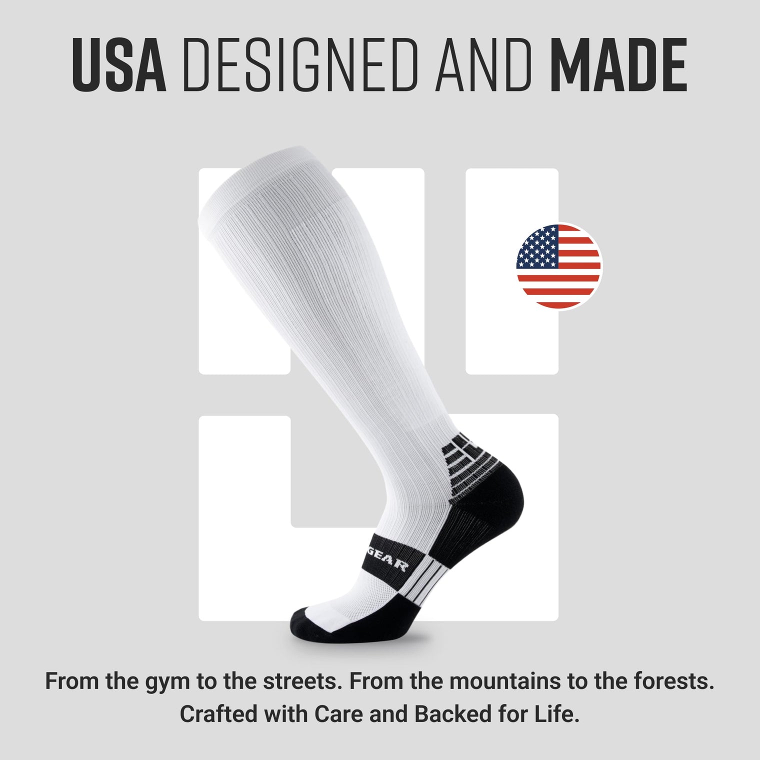 Tall Compression Socks (White)