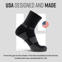 5" Crew Height Trail Running Sock (Black/Gray)