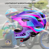 ROCKBROS Kids Full Face Helmet Detachable for Youth Child Boys Girls Ages 3-16