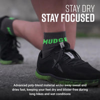 MudGear Quarter (¼) Crew Socks - Gray/Green (2 pair pack)