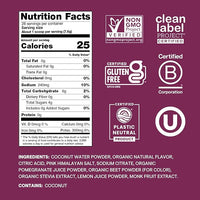 Cure Hydration | Plant-Based Electrolyte Drink Mix | No Added Sugar | FSA-HSA | Dehydration Relief Powder Made with Coconut Water | Non-GMO | Vegan | 28 Servings Jar - Berry Pomegranate