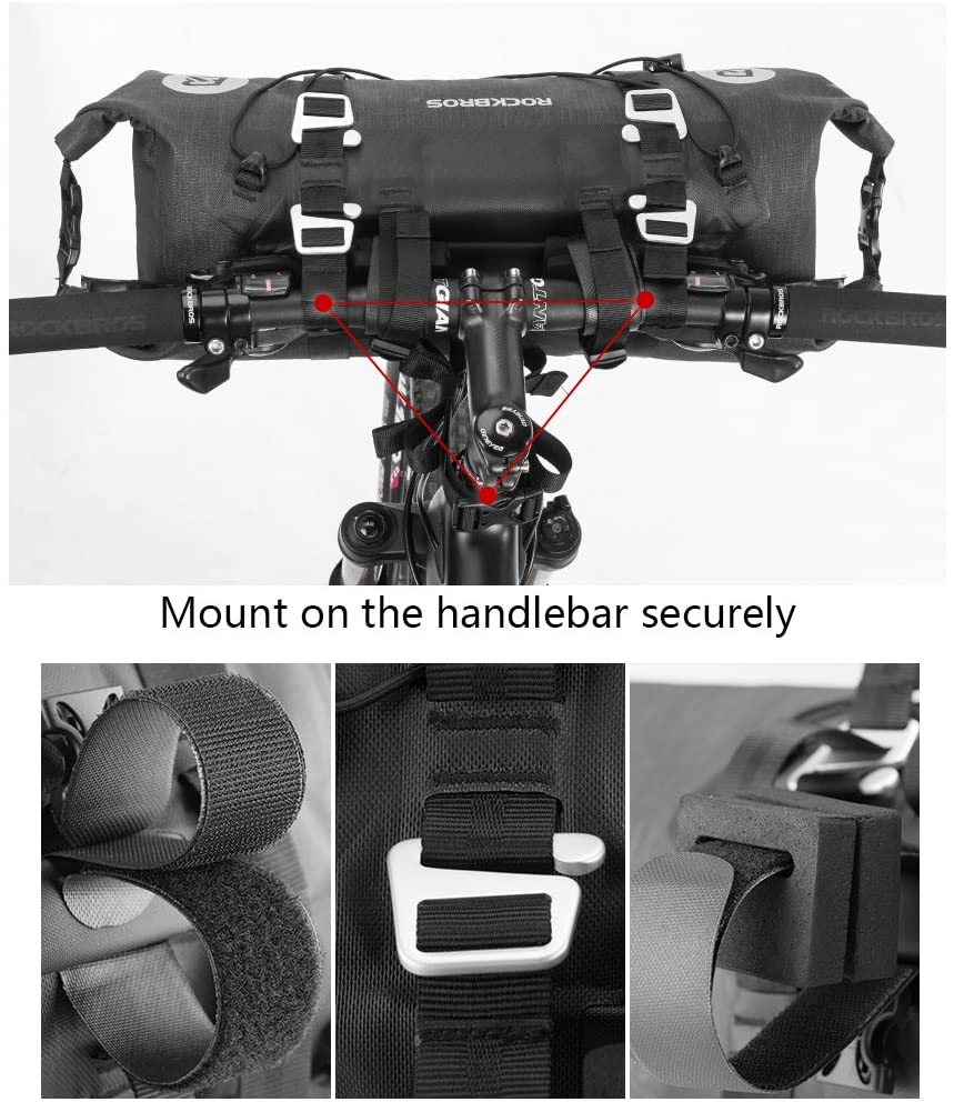 Waterproof Handlebar Bags Front 2 Dry Packs for MTB Road Bicycles 19-20L