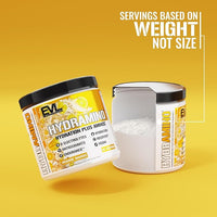 Evlution Nutrition HYDRAMINO Complete Hydration Multiplier, All 6 Electrolytes, Vitamin C & B, Fluid Boosting Aminos, Coconut Water, Endurance, Recovery, Antioxidants, 30 Serve, Orange Mango
