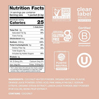 Cure Hydration | Plant-Based Electrolyte Drink Mix | No Added Sugar | FSA-HSA | Dehydration Relief Powder Made with Coconut Water | Non-GMO | Vegan | Pouch of 14 Packets - Grapefruit