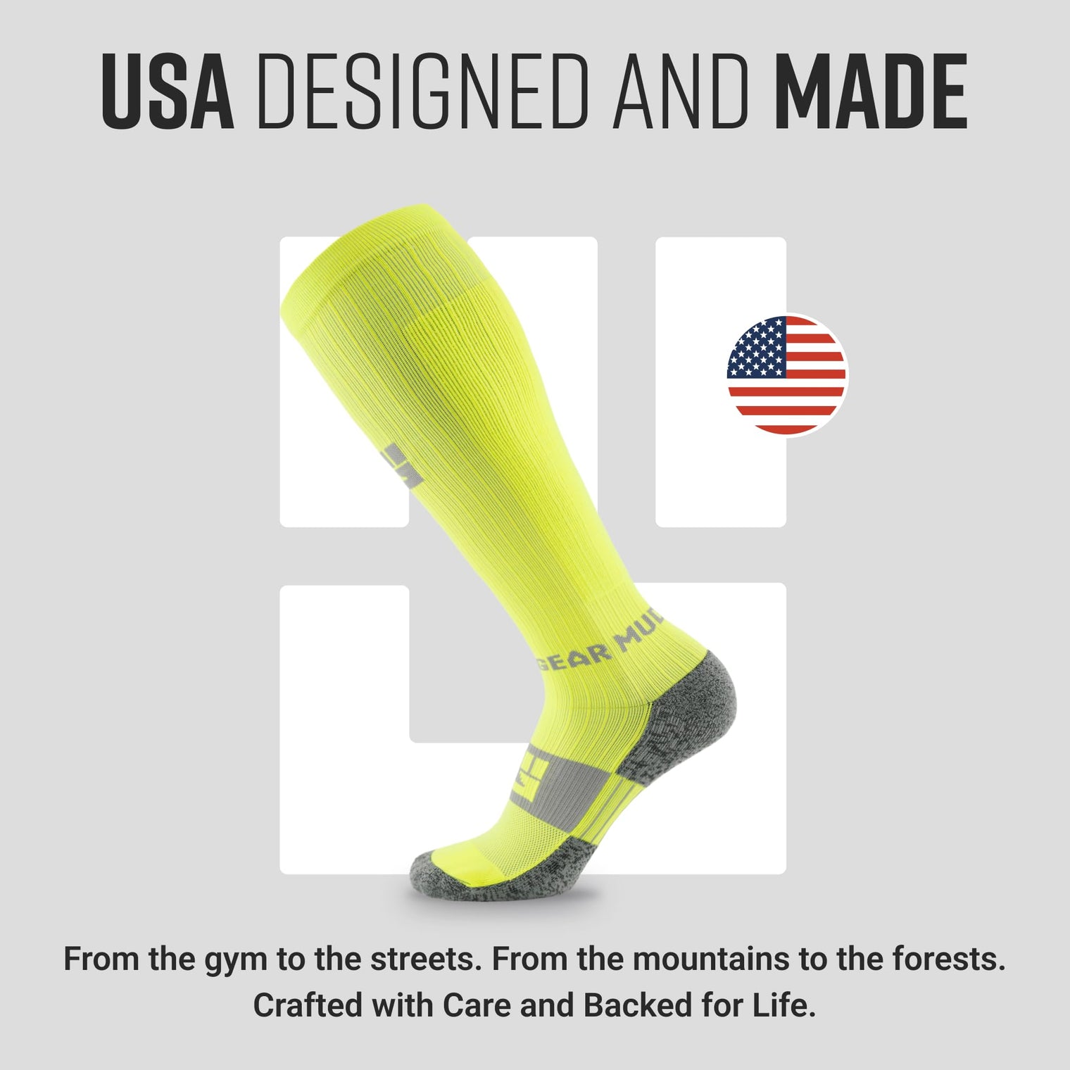 Tall Compression Socks (Neon Yellow)