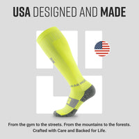 Tall Compression Socks (Neon Yellow)