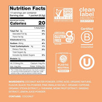Cure Hydration Performance | Plant-Based Electrolyte Energy Drink Mix | No Added Sugar | Dehydration Relief Powder | 100mg of Caffeine | Non-GMO | Vegan | Pouch of 14 Packets - Peach