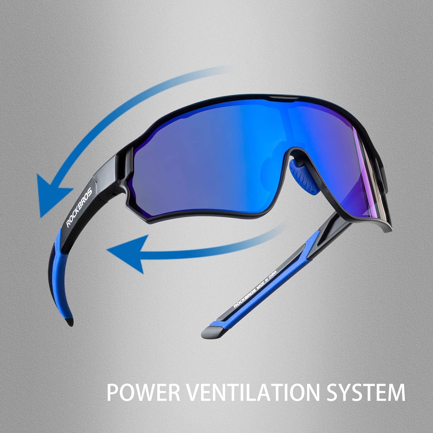 ROCKBROS Polarised Full Lens Sunglasses Cycling Bicycle Glasses Outdoor Sports Eyewear UV400