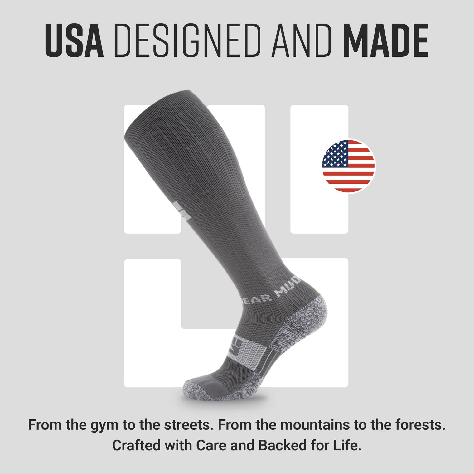 Tall Compression Socks (Gray/Gray)