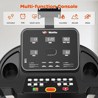 3.5HP Folding Treadmills for Home with Incline Optional, 300 lbs Capacity, 8.0MPH Speed, 17'' Wide Belt, App, Bluetooth Connection, 64 Programs, USB Charging Port, BMI Detector for Home Use