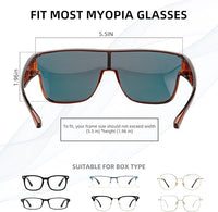 Polarized Glasses Fit Over UV400 Sunglasses for Men Women