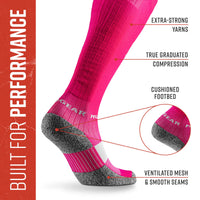 Tall Compression Socks (Pink/Gray)
