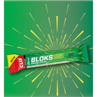 Clif Bloks Sours - Green Apple Flavor - Energy Chews - Non-GMO - Plant Based - Fast Fuel for Cycling and Running - Quick Carbohydrates and Electrolytes - 2.12 oz. (18 Count)