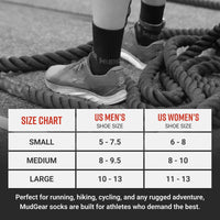 5" Crew Height Trail Running Sock (Black/Gray)