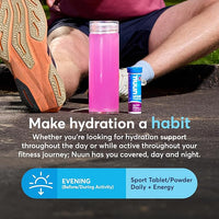 Nuun Energy Electrolyte Tablets with Ginseng, Caffeine from Green Tea Extract, Vitamin B12, B6, B5, Magnesium & 4 Other Electrolytes, Gluten Free & Vegan, Tropical Punch, 8 Pack (80 Servings Total)