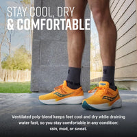 5" Crew Height Trail Running Sock (Gray/Black)