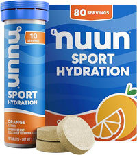 Nuun Sport Electrolyte Tablets with Magnesium, Calcium, Potassium, Chloride & Sodium, Gluten Free & Vegan, Orange, 8 Pack (80 Servings Total)