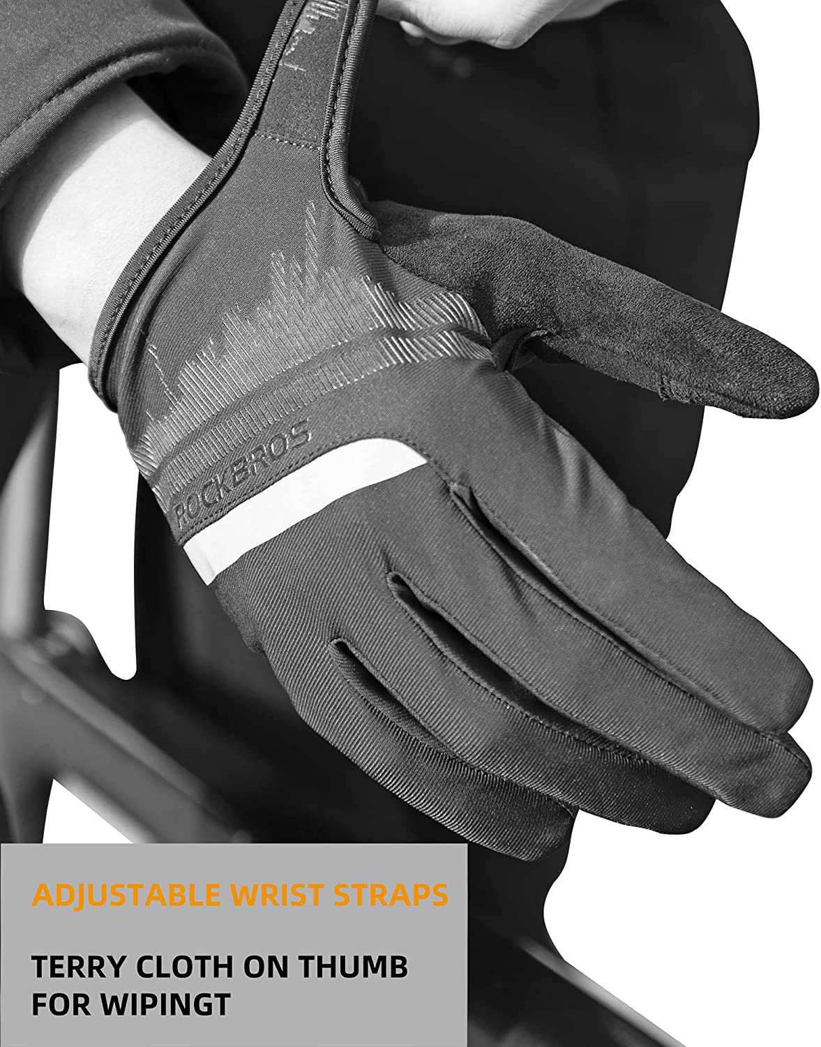 ROCKBROS Touch Screen Cycling Gloves - Anti-Slip, Breathable Full Finger
