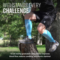 Tall Compression Socks (Neon Blue)