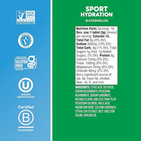 Nuun Sport Electrolyte Tablets with Magnesium, Calcium, Potassium, Chloride & Sodium, Gluten Free & Vegan, Watermelon, 4 Pack (40 Servings Total)