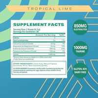 Podium Nutrition Training Salt + Electrolytes Powder, Tropical Lime, Post Workout Hydration & Muscle Recovery Support, Electrolyte Drink, Magnesium, Potassium,Calcium, Sodium Salts, 30 Servings