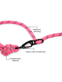 Neon Pink Running Hands-Free Dog Leash