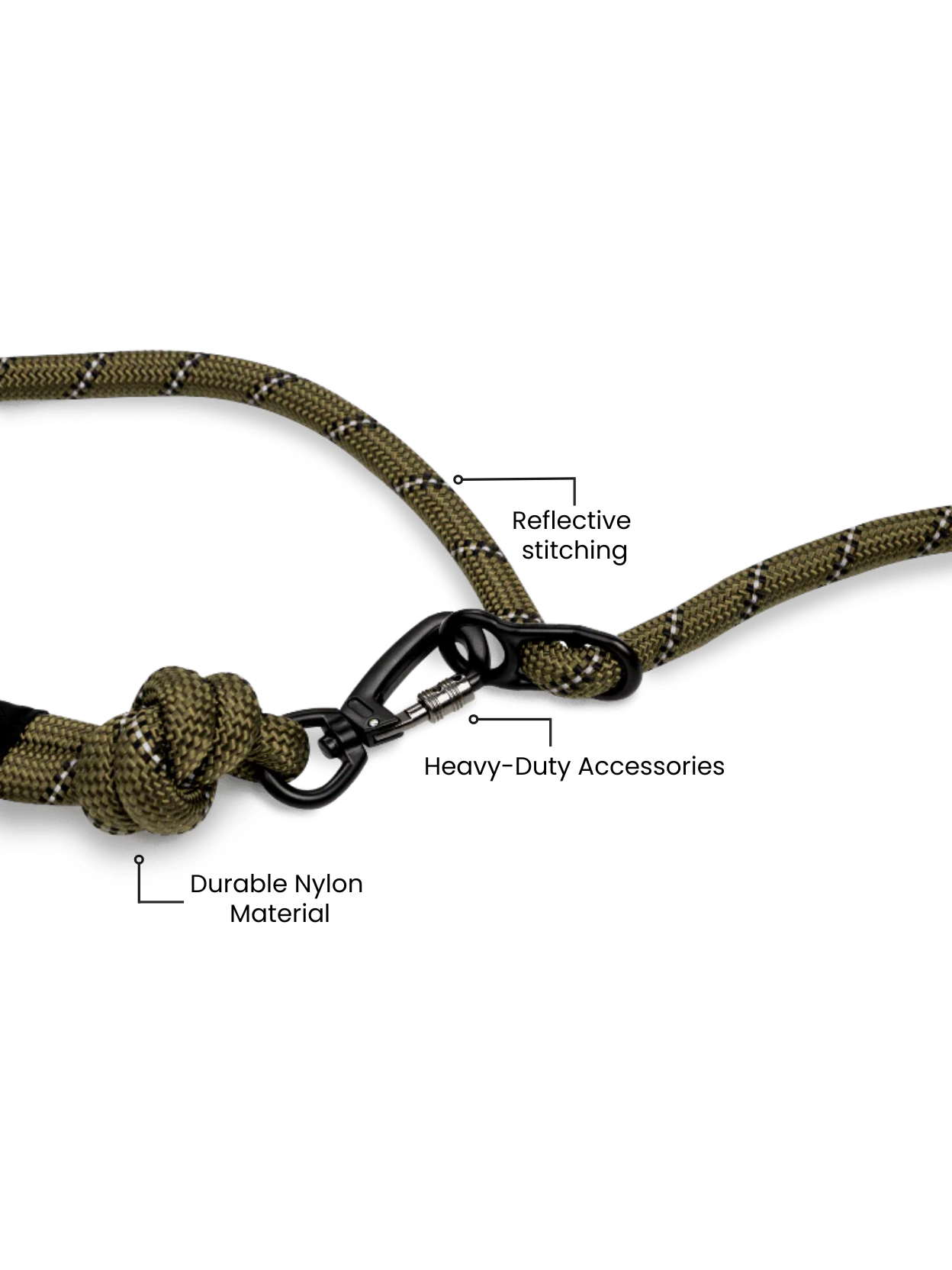 Army Green Running Hands-Free Dog Leash