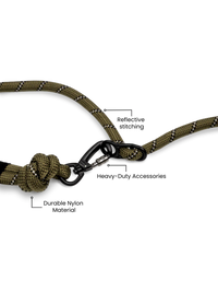 Army Green Running Hands-Free Dog Leash